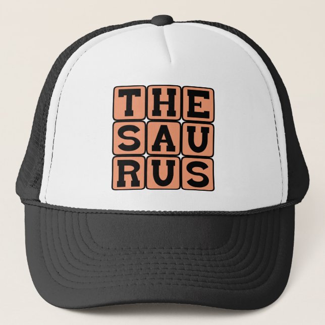 Thesaurus, Book of Synonyms and Antonyms Trucker Hat (Front)