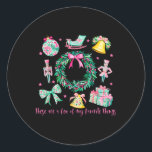 These Are A Few Of My Favourite Things Christmas N Classic Round Sticker<br><div class="desc">These Are A Few Of My Favourite Things Christmas Nutcracker</div>