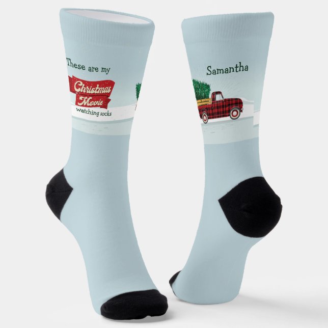 These Are My Christmas Movie Watching Socks (Angled)
