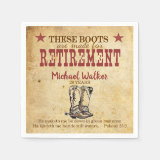 These Boots Are Made for Retirement Napkin