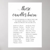These Candles Burn School Class Reunion Memorial