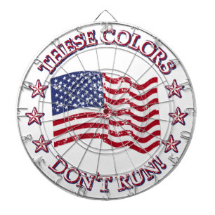 These Colours Don't Run! American Flag & Stars Dartboard