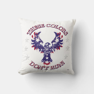 These Colours Don't Run! Eagle Stars & Stripes Throw Pillow