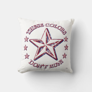 These Colours Don't Run! Star Throw Pillow