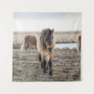 THESE HORSES ARE VERY SWEET AND INQUISITIVE TAPESTRY