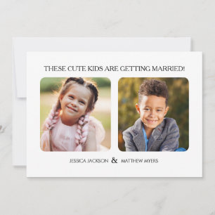 These Kids are Getting Married Childhood Photos  Invitation