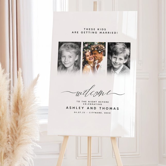 These Kids Are Getting Married Welcome (3 Photos Welcome Sign "These Kids Are Getting Married")