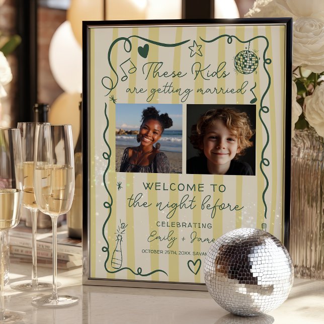 These Kids Photos Rehearsal Dinner Whimsical  Poster (These Kids Photos Rehearsal Dinner Whimsical Poster)