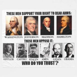 THESE MEN SUPPORT YOUR RIGHT TO BEAR ARMS FLEECE BLANKET