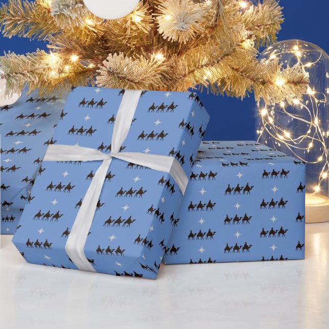 These Three Kings of Orient Are Christmas Drawing Wrapping Paper (Holidays)