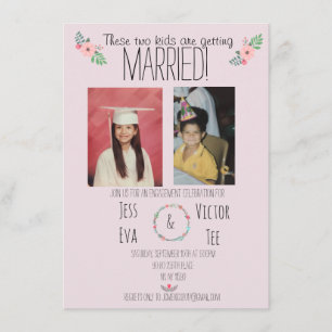 These two kids are getting married! invitation