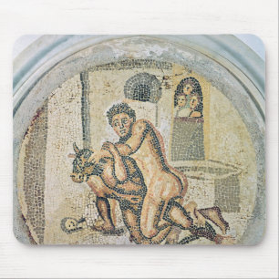 Theseus wrestling with the Minotaur Mouse Pad