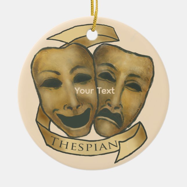 Thespian Actor  Ceramic Ornament (Front)