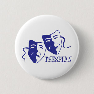 thespian blue 2 inch round button