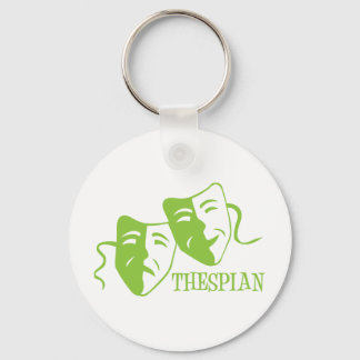 thespian lime green keychain