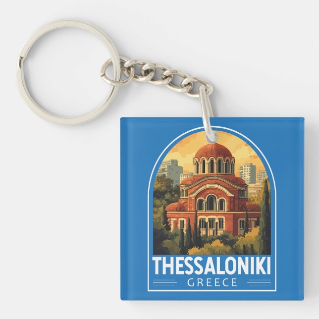 Thessaloniki Greece Agios Pavlos Travel Art Retro (Devant)