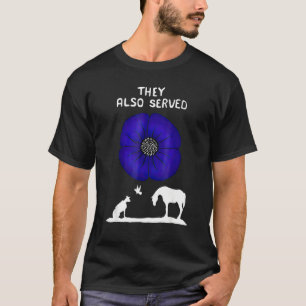 They Also Served Purple Poppy Animal  Dog Horse Bi T-Shirt