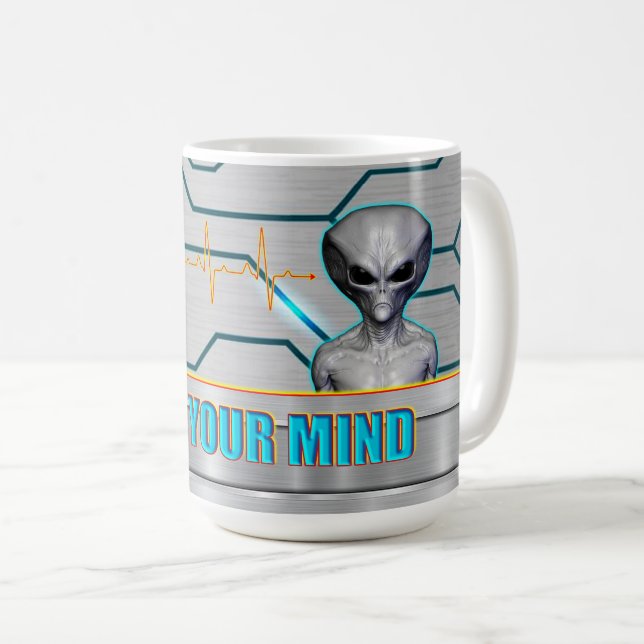 THEY ARE ALREADY HERE - OPEN YOUR MIND design coll Coffee Mug (Front Right)