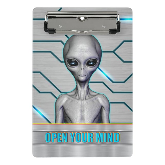 THEY ARE ALREADY HERE - OPEN YOUR MIND design coll Mini Clipboard (Front)