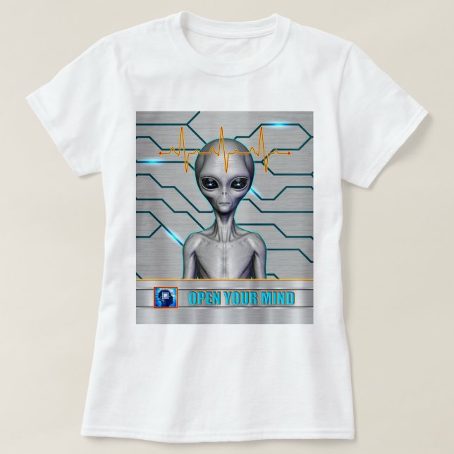 THEY ARE ALREADY HERE - OPEN YOUR MIND design coll T-Shirt (Design Front)