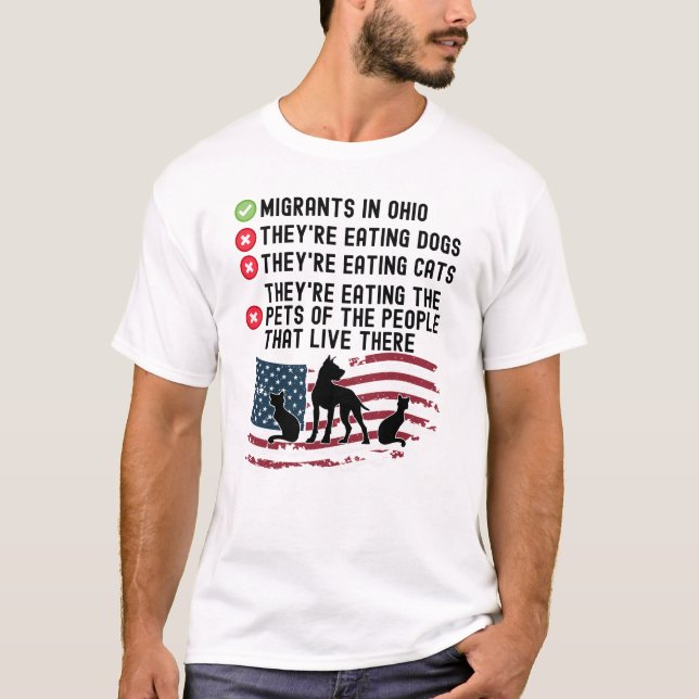 They Are Eating Pets In Springfield - Harris Walz T-Shirt (Front)