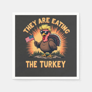 They Are Eating the Turkey Trump Vance  Napkin