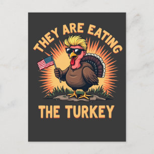 They Are Eating the Turkey Trump Vance  Postcard