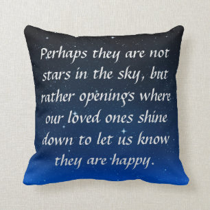 They are not stars in the sky but openings throw pillow