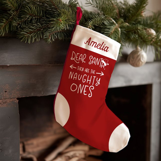 They Are The Naughty Ones Cute Funny Small Christmas Stocking (Creator Uploaded)