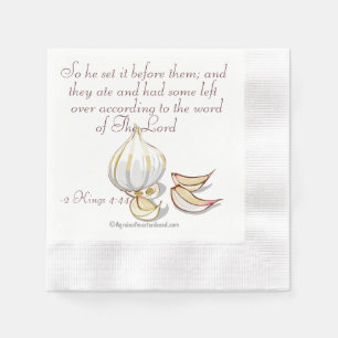 They ate and had some left over Bible Quotes Napkin