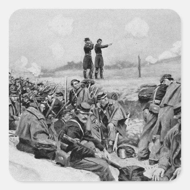 They Awaited the Order to Charge Square Sticker (Front)