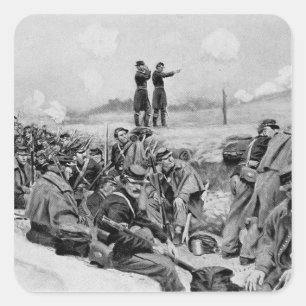 They Awaited the Order to Charge Square Sticker