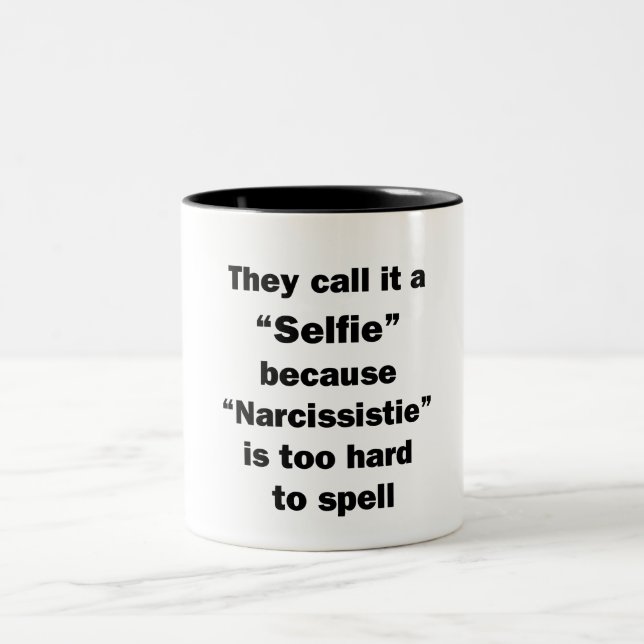 They Call It A Selfie Two-Tone Coffee Mug (Center)
