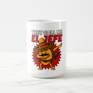 They Call Me El Jefe Taco Funny Boss Cinco De Mayo Coffee Mug