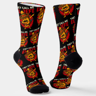They Call Me El Jefe Taco Funny Boss Cinco De Mayo Socks