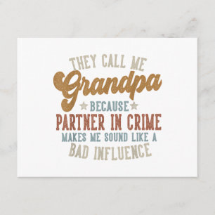 They Call Me Grandpa Funny Father's Day Grandpa Enclosure Card