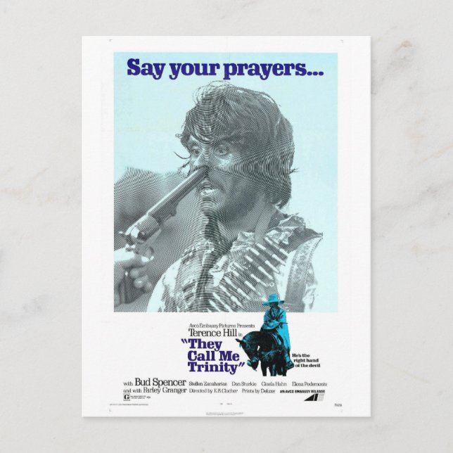 THEY CALL ME TRINITY POSTCARD (Front)