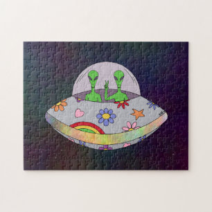 They Come in Peace UFO Jigsaw Puzzle