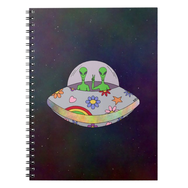 They Come in Peace UFO Notebook (Front)