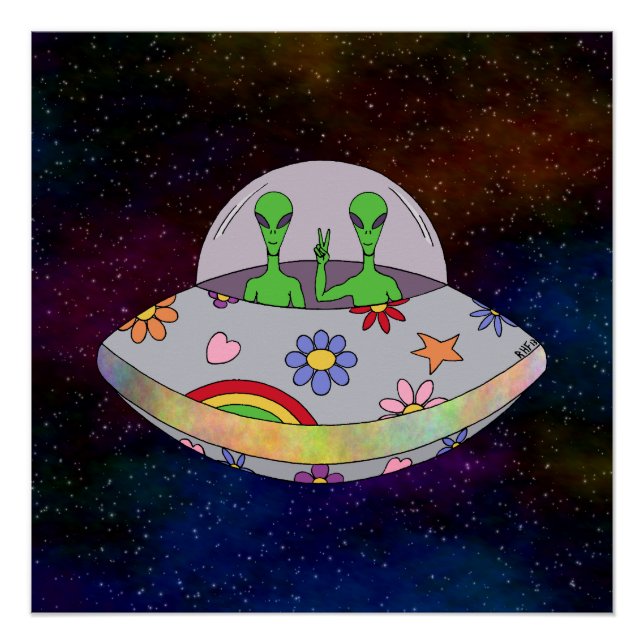 They Come in Peace UFO Poster (Front)