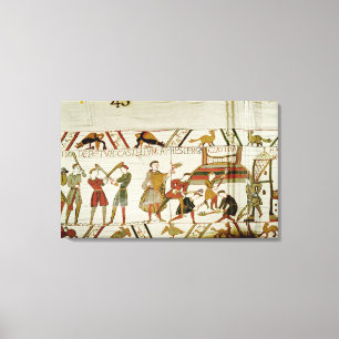 They construct the fortifications canvas print