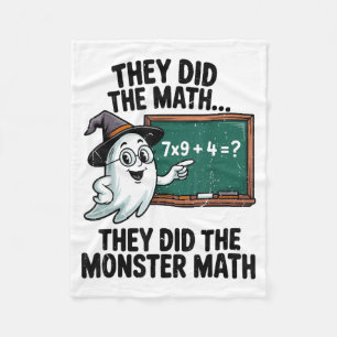 They Did Monster Math Teacher Halloween Costume Ma Fleece Blanket