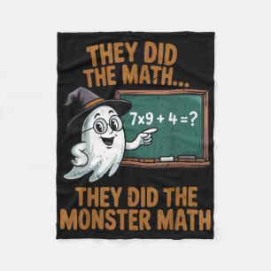 They Did Monster Math Teacher Halloween Costume Pr Fleece Blanket