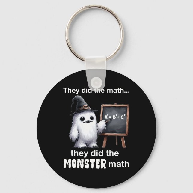 They Did The Monster Math Yeti Funny Halloween Tea Keychain (Front)