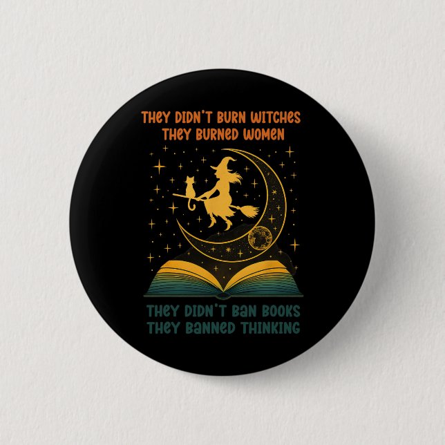 They Didn't N Books  2 Inch Round Button (Front)