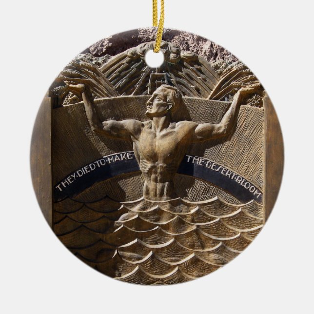 They Died to Make the Desert Bloom Ceramic Ornament (Front)