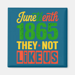 They don’t like us juneteenth 1865 black pride  magnet