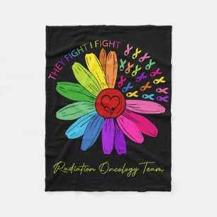 They Fight I Fight. Oncology Team. Radiation Oncol Fleece Blanket