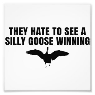They Hate To See A Silly Goose Winning Funny Joke Photo Print