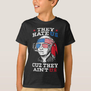 They Hate Us Cuz They Aint Us Usa American Flag 4t T-Shirt